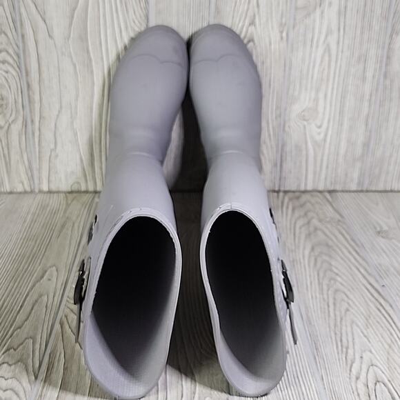 Kamik Jennifer Light Grey Charcoal Tall Rain Boots Womens Size 6 - Picture 6 of 16